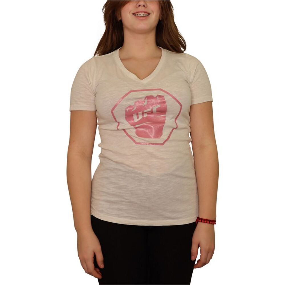 UFC Womens Glitter Fist Graphic T-Shirt, NWT